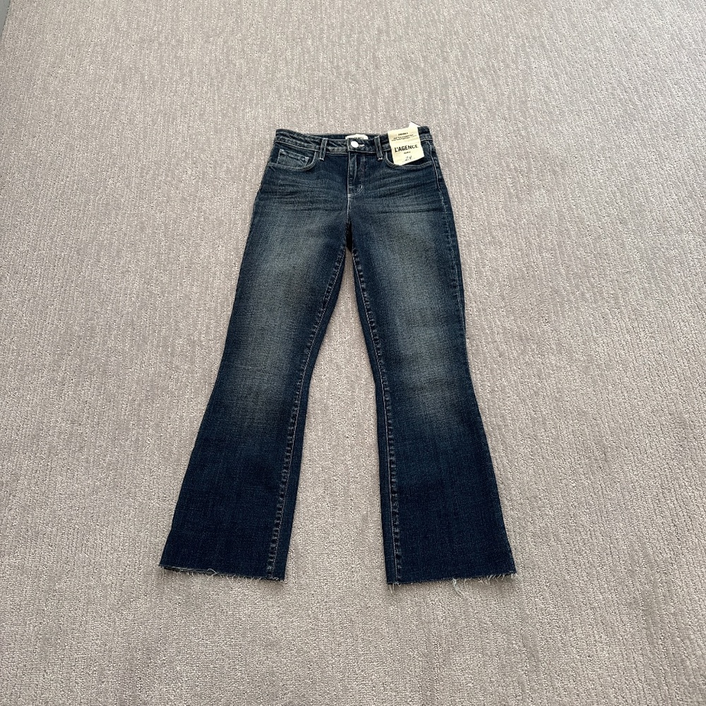 NWT L’agence Kendra High Rise Cropped Flare Jeans